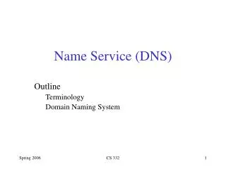 Name Service (DNS)