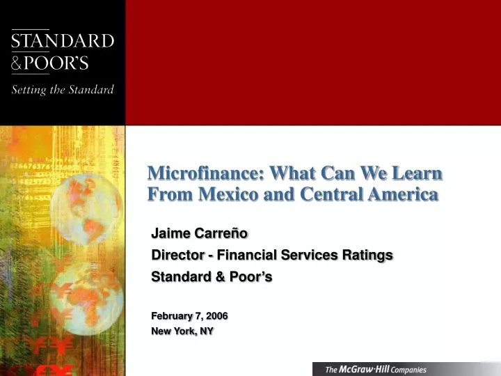 microfinance what can we learn from mexico and central america