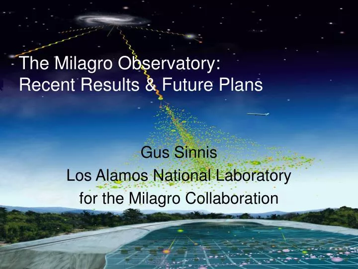 the milagro observatory recent results future plans