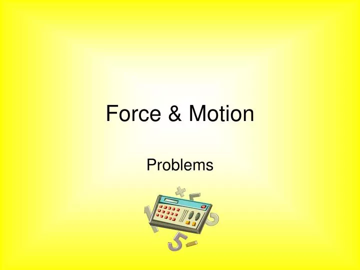 force motion