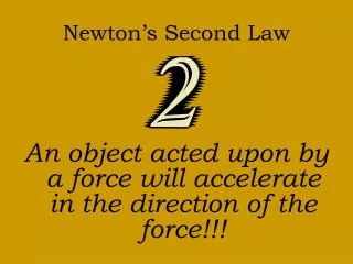 newton s second law
