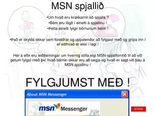 msn spjalli