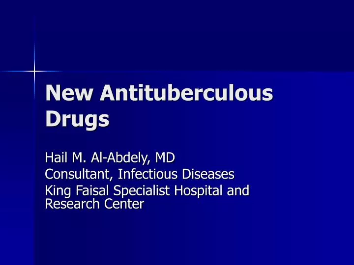 new antituberculous drugs
