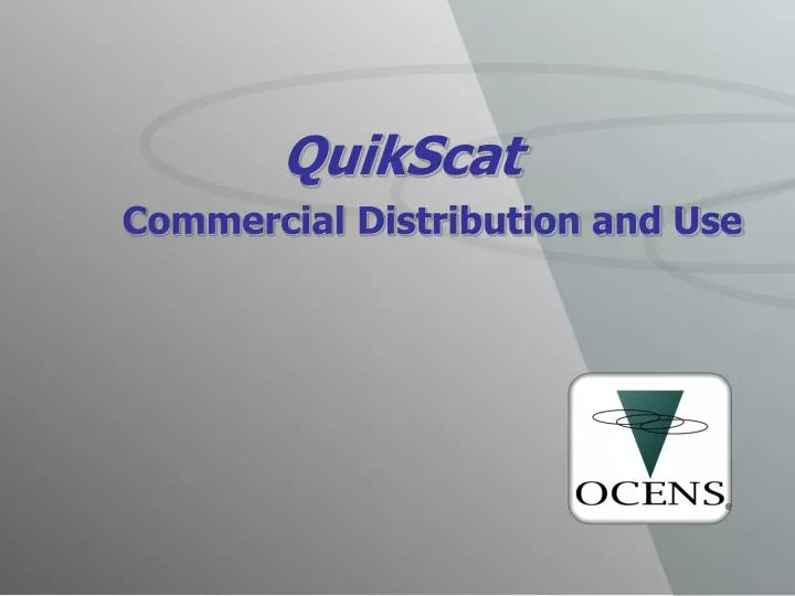 quikscat commercial distribution and use