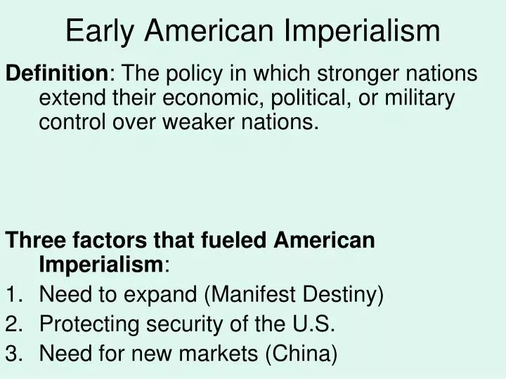 early american imperialism