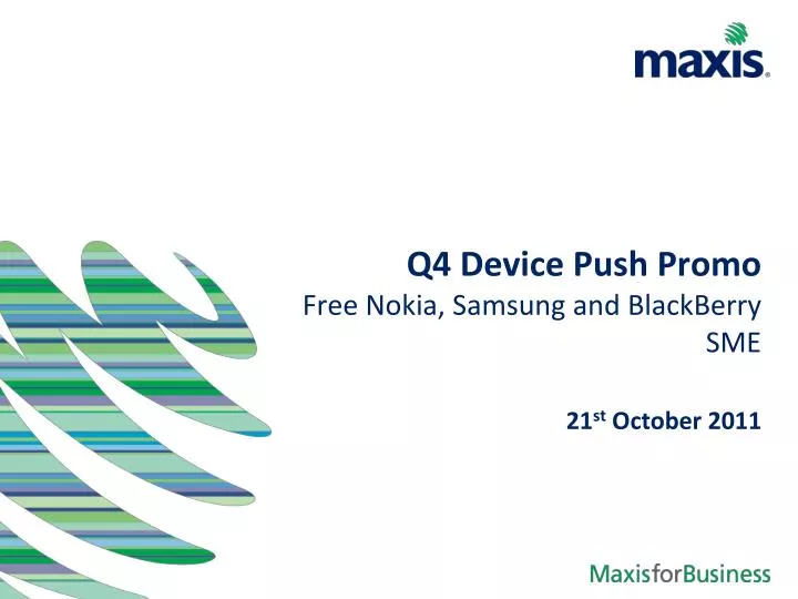 q4 device push promo free nokia samsung and blackberry sme
