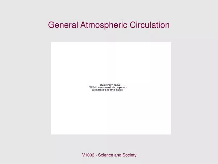 general atmospheric circulation