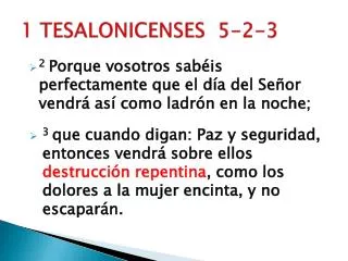 1 tesalonicenses 5 2 3