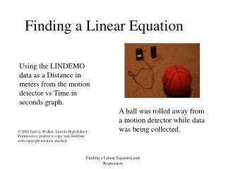 Finding a Linear Equation