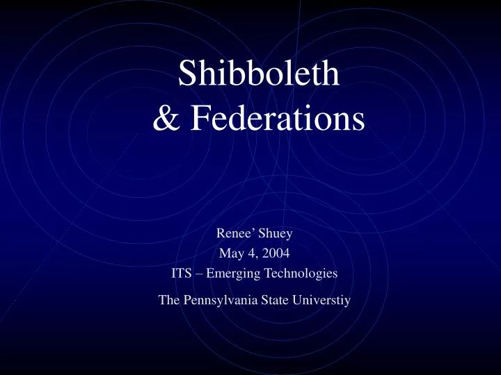 shibboleth federations