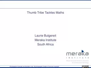 Thumb Tribe Tackles Maths