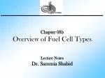 Chapter 08b Overview of Fuel Cell Types Lecture Notes Dr. Sammia Shahid - slide 1