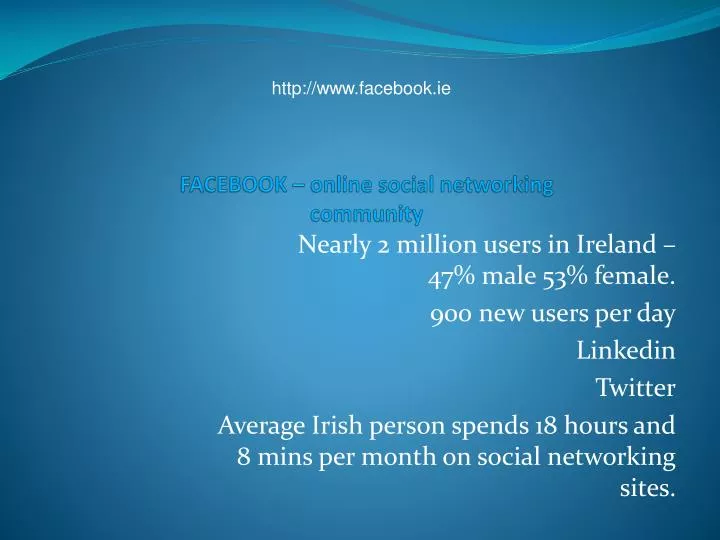 facebook online social networking community