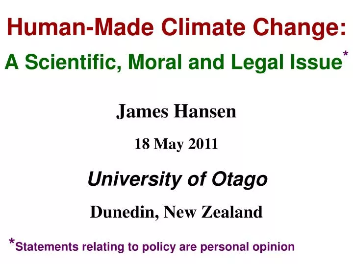 human made climate change
