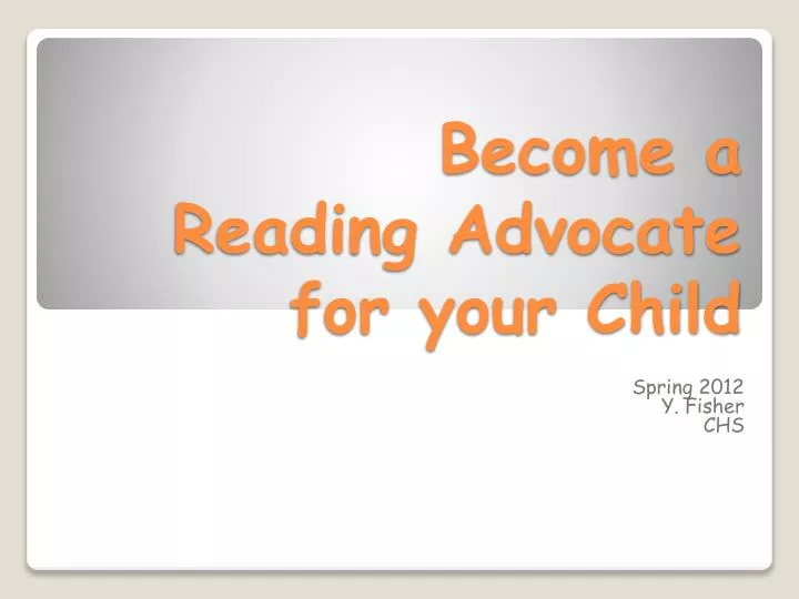 become a reading advocate for your child