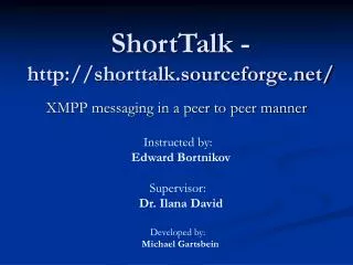 ShortTalk - shorttalk.sourceforge/