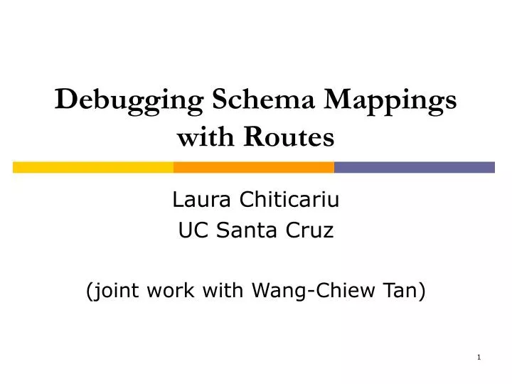 debugging schema mappings with routes