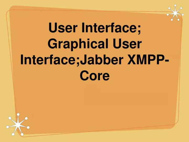user interface graphical user interface jabber xmpp core