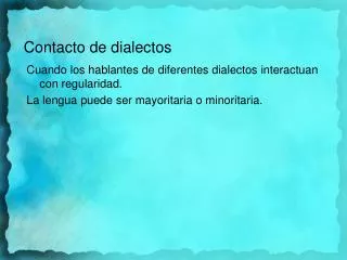 contacto de dialectos