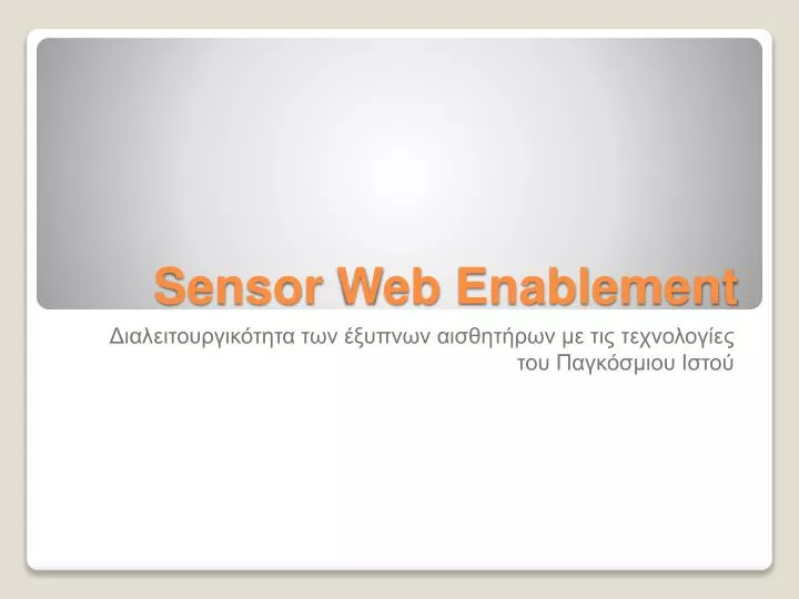 sensor web enablement