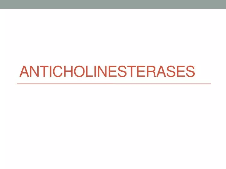 anticholinesterases