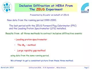 Inclusive Diffraction at HERA From The ZEUS Experiment