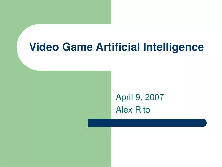 video game artificial intelligence