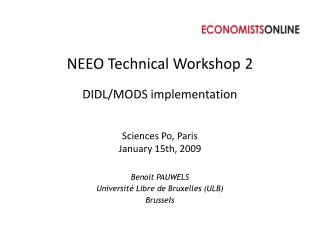 NEEO Technical Workshop 2 DIDL/MODS implementation