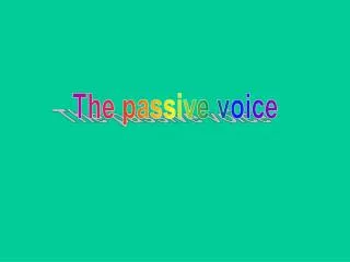 The passive voice