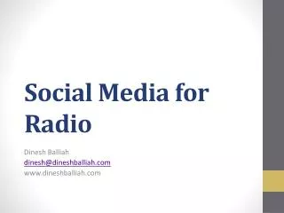 social media for radio