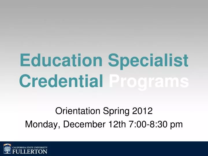 education specialist credential programs
