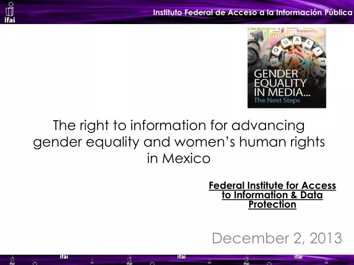 the right to information for advancing gender equality and women s human rights in mexico