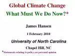 Global Climate Change - slide 1