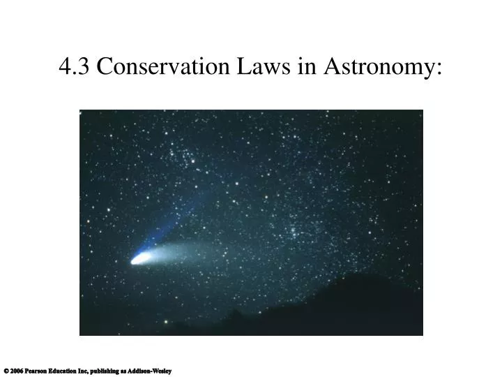 4 3 conservation laws in astronomy