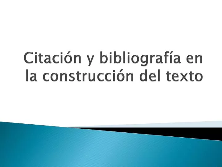 citaci n y bibliograf a en la construcci n del texto