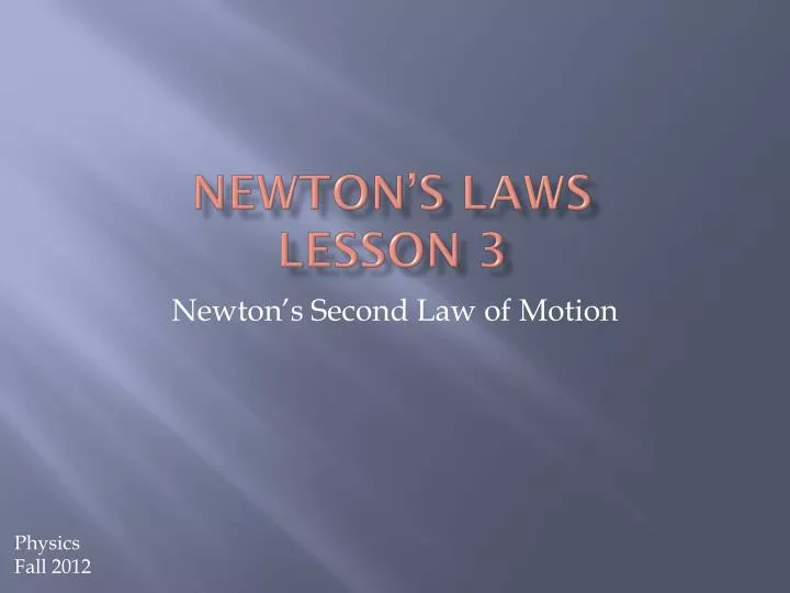 newton s laws lesson 3