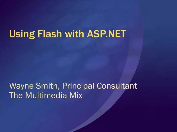 using flash with asp net