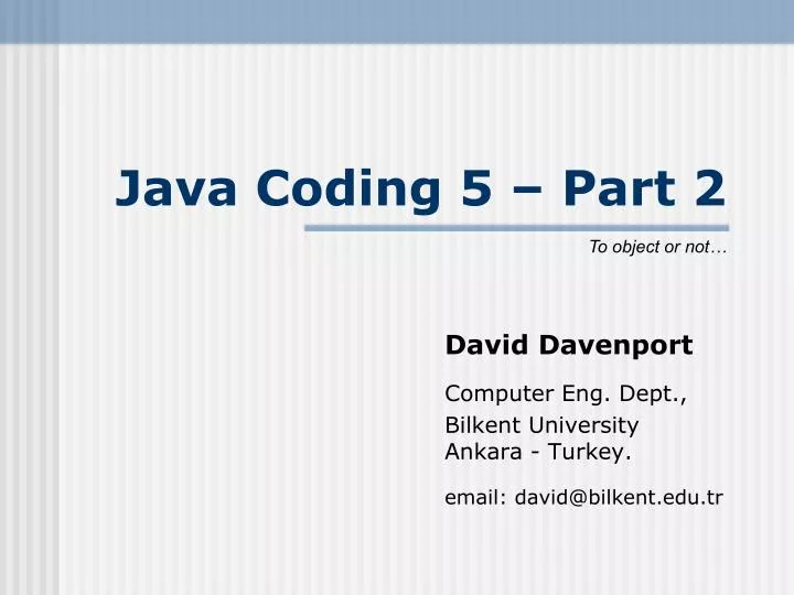 java coding 5 part 2
