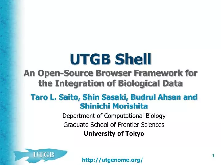 utgb shell an open source browser framework for the integration of biological data