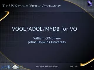 VOQL/ADQL/MYDB for VO
