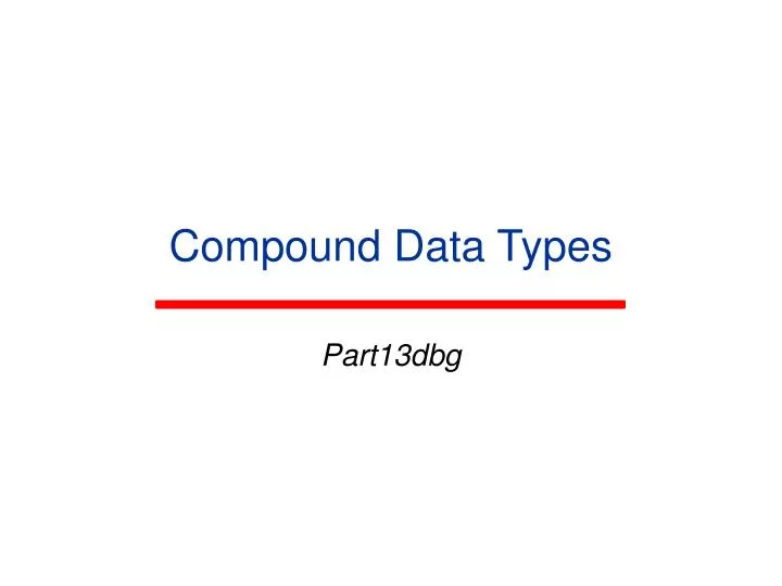 compound data types