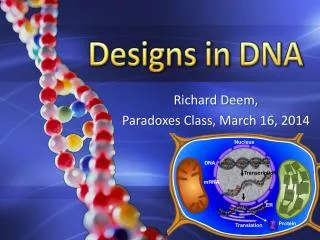 Designs in DNA