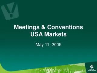 Meetings &amp; Conventions USA Markets
