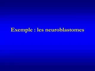 exemple les neuroblastomes