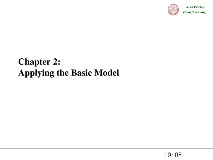 chapter 2 applying the basic model