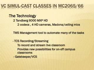 VC Simul -cast classes in MC2065/66