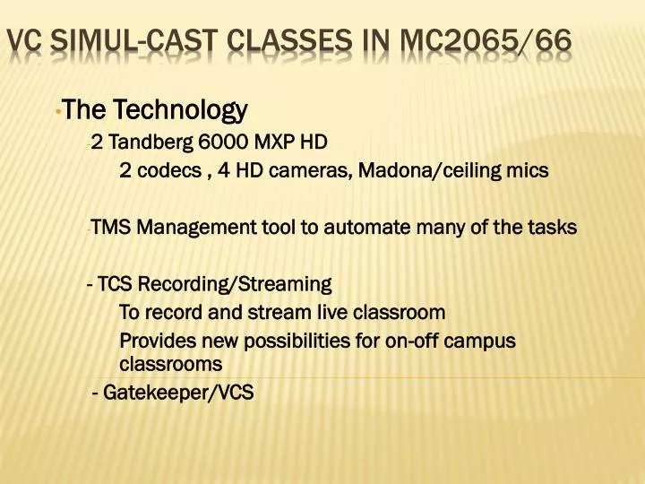 vc simul cast classes in mc2065 66