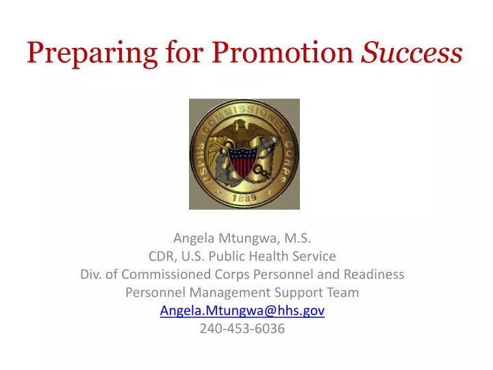 preparing for promotion success