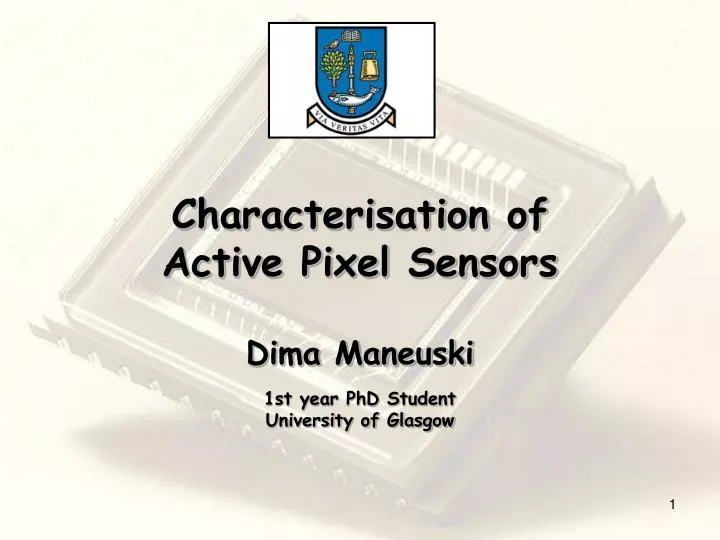 characterisation of active pixel sensors