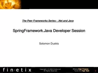 SpringFramework.Java Developer Session